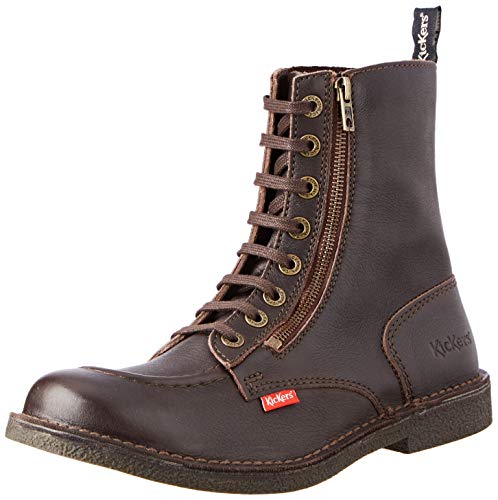 KICKERS Kickstonery Zip, Botas Cortas al Tobillo Hombre, MARRÓN Oscuro, 46 EU