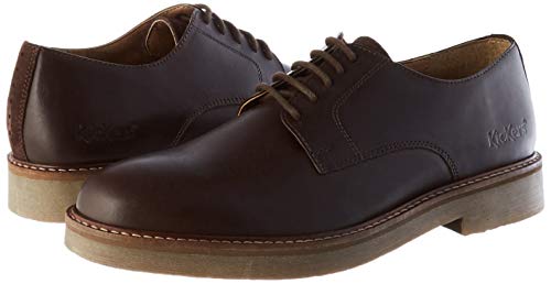 Kickers Oxbrok, Oxford Plano para Hombre, MARRÓN Oscuro, 44 EU