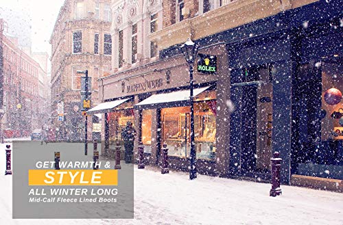 Knixmax Botas de Nieve para Mujer, Zapatos de Invierno Forro de Piel Cálidas Calientes y Impermeables Antideslizante, para Senderismo, Trekking, Caminar, Trabajo, Casuales, Aire Libre, Rojo EU 41