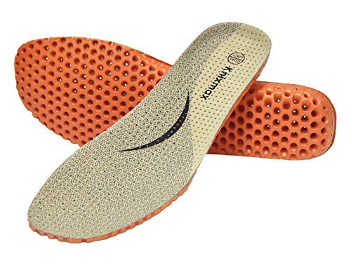 Knixmax Plantillas Deportivas Ortopedicas Hombre Mujer para Fascitis Plantar, Plantillas Elevadoras Invisibles, para el Dolor de Talón, Corrección del Tobillo, Caminar, Escalada, Beige EU 43