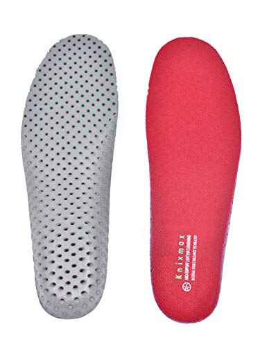 Knixmax Plantillas Deportivas Ortopedicas Hombre Mujer para Fascitis Plantar, Plantillas Elevadoras Invisibles, para el Dolor de Talón, Corrección del Tobillo, Caminar, Escalada, Rosa EU 39