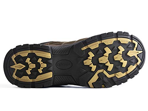 Knixmax-Zapatillas de Montaña para Mujer, Zapatos de Senderismo Calzado de Trekking Escalada Aire Libre Zapatos Low-Top Impermeable Antideslizante Zapatos de Trekking (Marrón, Gris) Brown-8
