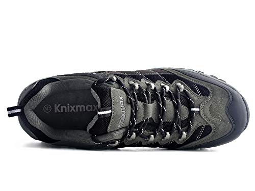 Knixmax-Zapatillas de Montaña para Mujer, Zapatos de Senderismo Calzado de Trekking Escalada Aire Libre Zapatos Low-Top Impermeable Antideslizante Zapatos de Trekking (Marrón, Gris) Grey-4