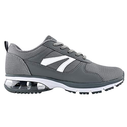 Knixmax-Zapatillas de Running para Mujer, Zapatillas de Deportivas para Correr Al Aire Libre Zapatos Gimnasia Ligero Fitness Casual Sneakers Zapatillas Ligeras Cómodas y Transpirables, Gris EU 39