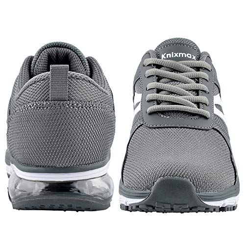 Knixmax-Zapatillas de Running para Mujer, Zapatillas de Deportivas para Correr Al Aire Libre Zapatos Gimnasia Ligero Fitness Casual Sneakers Zapatillas Ligeras Cómodas y Transpirables, Gris EU 39