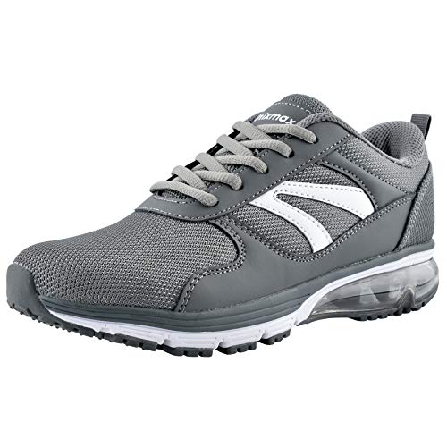 Knixmax-Zapatillas de Running para Mujer, Zapatillas de Deportivas para Correr Al Aire Libre Zapatos Gimnasia Ligero Fitness Casual Sneakers Zapatillas Ligeras Cómodas y Transpirables, Gris EU 39