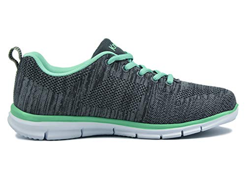 Knixmax-Zapatillas Deportivas para Mujer, Zapatillas de Running Fitness Sneakers Zapatos de Correr Aire Libre Deportes Casual Zapatillas Ligeras para Correr Transpirable, EU37 Gris Verde