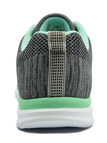 Knixmax-Zapatillas Deportivas para Mujer, Zapatillas de Running Fitness Sneakers Zapatos de Correr Aire Libre Deportes Casual Zapatillas Ligeras para Correr Transpirable, EU37 Gris Verde