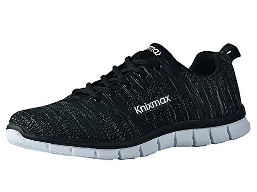 Knixmax-Zapatillas Deportivas para Mujer, Zapatillas de Running Fitness Sneakers Zapatos de Correr Aire Libre Deportes Casual Zapatillas Ligeras para Correr Transpirable, EU36 Negro