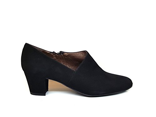 KOFICE. - Zapatos Abotinados con Tacon para Mujer con Cierre de Cremallera, Negro, Talla 39