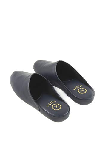 Kosma Menorca Zapatillas de Piel de Estar por casa (43 EU, Azul Marino)