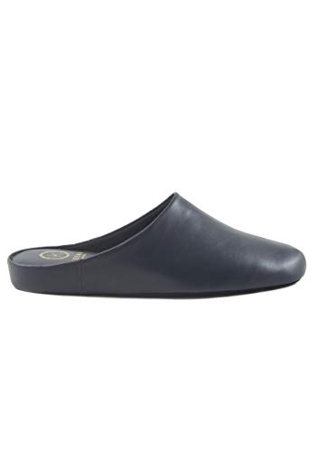 Kosma Menorca Zapatillas de Piel de Estar por casa (43 EU, Azul Marino)