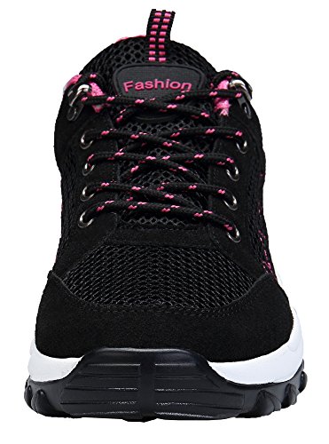 KOUDYEN Atlético Zapatos Chicas Mesh Zapatillas de Deporte Fitness Plataforma para Mujer,XZ006-black-39EU