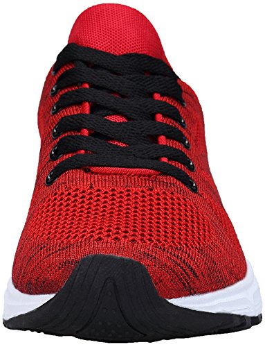 KOUDYEN Unisex Zapatillas Deporte Hombres Mujer Zapatillas Running Sneaker Zapatos para Correr,fz888-red-EU40