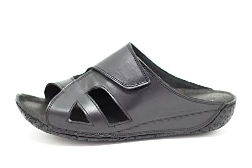 KS - 400 - Zapatos Sandalias para Mujer - Ideales para Verano - Cuero Negro 36