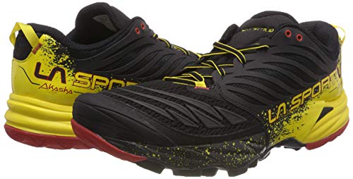 La Sportiva Akasha Trail Running Calzado para Hombre, Multicolor (Red/Black/Yellow), 42 EU