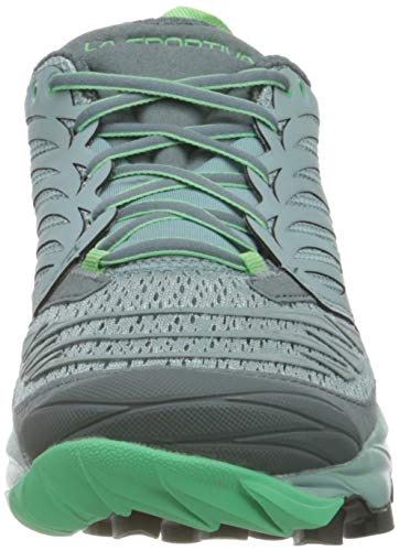 La Sportiva Akasha Woman, Zapatillas de Trail Running para Mujer, Multicolor (Stone Blue/Jade Green 000), 36.5 EU