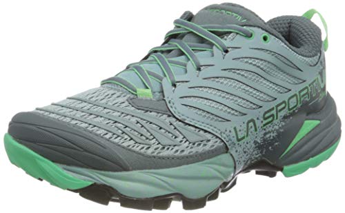 La Sportiva Akasha Woman, Zapatillas de Trail Running para Mujer, Multicolor (Stone Blue/Jade Green 000), 36.5 EU