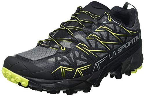 La Sportiva Akyra GTX, Zapatillas de Trail Running Hombre, Multicolor (Carbon/Apple Green 000), 42 EU