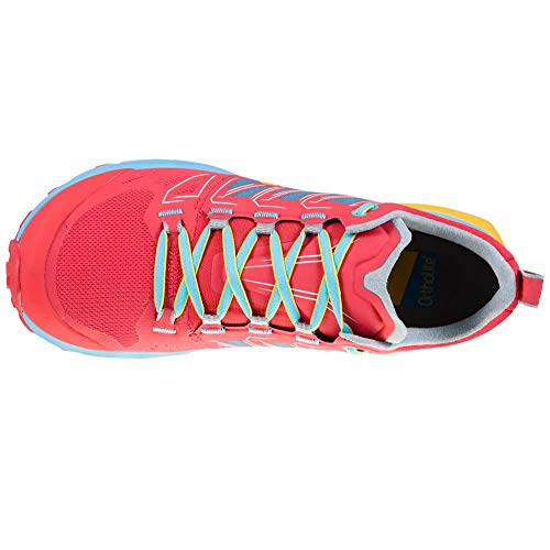 LA SPORTIVA Jackal Woman, Zapatillas de Trail Running Mujer, Hibiscus/Malibu Blue, 39.5 EU