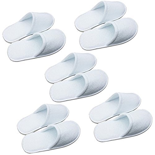 LAAT 5 Pares de Zapatillas Desechables SPA Home Zapatillas Respirables Party Guest Zapatos Unisex para Viajes de Hotel(Talla Unica)(Sección Delgada)