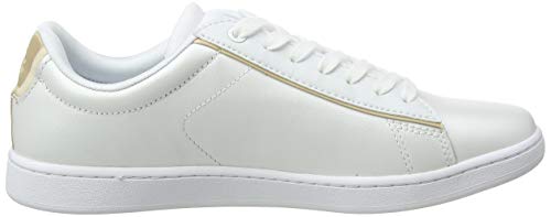 Lacoste Carnaby EVO 118 6 SPW, Zapatillas Mujer, Blanco (White/Gold), 37 EU