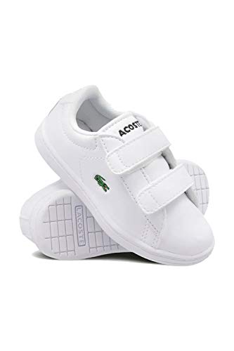 Lacoste Carnaby Evo BL4 - Zapatos de tacón para niños y niñas, color blanco, color Blanco, talla 20 EU