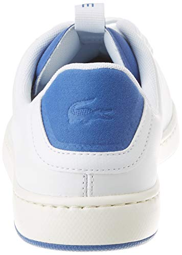 Lacoste Carnaby EVO Light-WT 120 1, Zapatillas Mujer, Blanco/Blanco/Azul, 39.5 EU