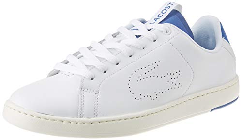 Lacoste Carnaby EVO Light-WT 120 1, Zapatillas Mujer, Blanco/Blanco/Azul, 39.5 EU