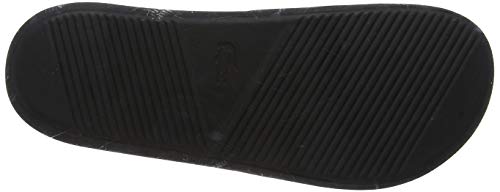 Lacoste Croco Slide 119 1 CMA, Sandalias de Punta Descubierta Hombre, Negro (Black/White), 42 EU