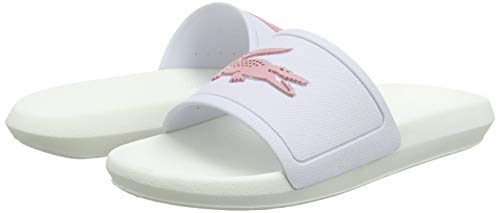 Lacoste Croco Slide 119 3 CFA, Sandalias de Punta Descubierta Mujer, Blanco (Wht/Lt Pnk 1y9), 38 EU