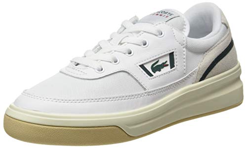 Lacoste G80 0120 1 SFA, Zapatillas Mujer, Blanc Wht Dk Grn, 37.5 EU