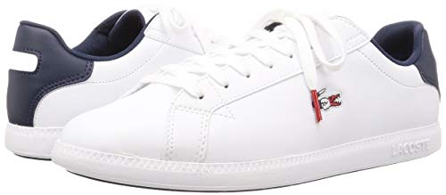 Lacoste Graduate TRI1 SMA, Zapatillas Hombre, Blanco (Wht/Nvy/Red), 41 EU