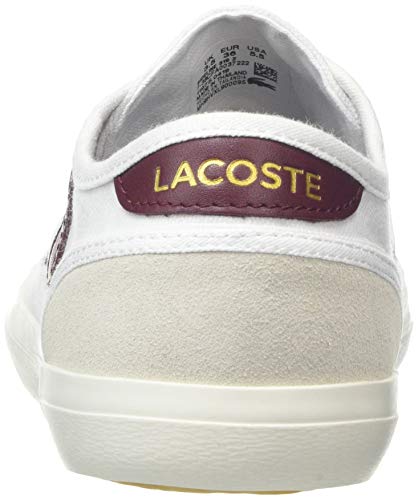 Lacoste Sideline 319 2 Cfa, Zapatillas Mujer, Blanco (White/Dark Red/Navy 222), 41 EU