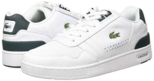 Lacoste T-Clip 0120 4 SFA, Zapatillas Mujer, Blanc Wht Dk Grn, 40 EU