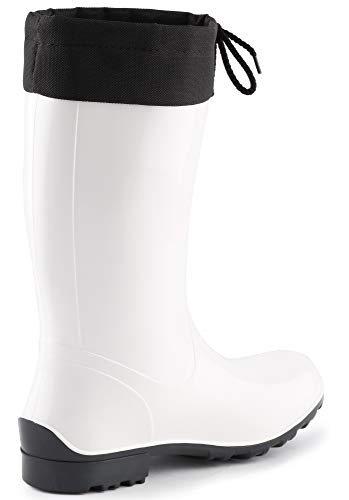 Ladeheid Botas Antideslizantes en PVC Mujer LA-968 (Blanco, 37 EU)