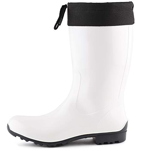 Ladeheid Botas Antideslizantes en PVC Mujer LA-968 (Blanco, 37 EU)