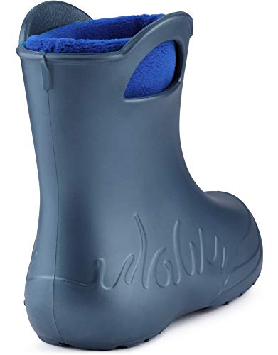 Ladeheid Botas de Agua en EVA Unisexo Niños Niñas LA-CA-03 (Azul Metálico/Azul Marino-2, 26/27 EU)