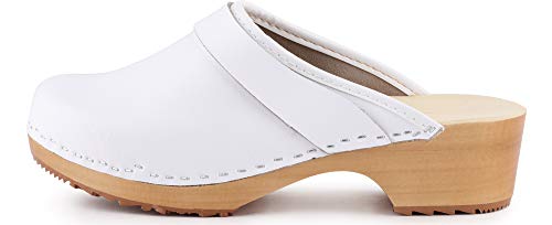 Ladeheid Zuecos de Madera Crocs Sandalias Chanclas Zapatos Verano Mujer LAFA037 (Blanco-2, 36 EU)