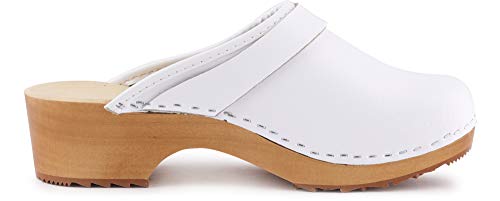Ladeheid Zuecos de Madera Crocs Sandalias Chanclas Zapatos Verano Mujer LAFA037 (Blanco-2, 36 EU)