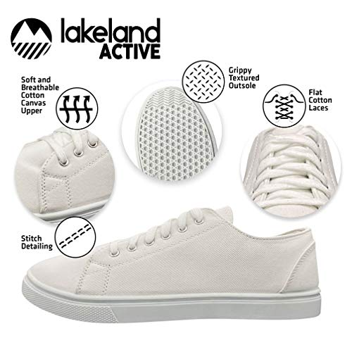 Lakeland Active Ambleside Zapatillas de Lona para Mujer - Blanco - 37