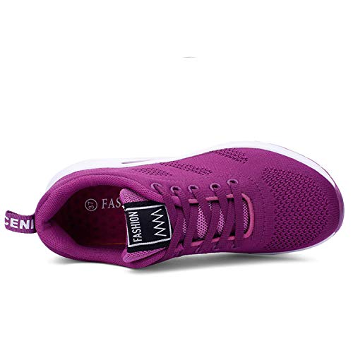 Lanivic - Zapatillas de deporte para mujer, transpirables, zapatillas de tenis, para correr, color, talla 37 EU Schmal