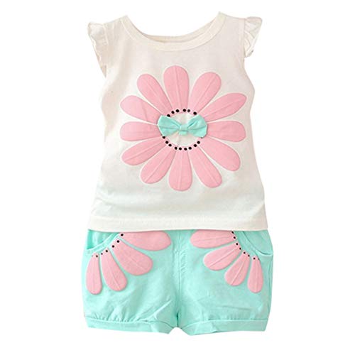 LANSKIRT 2Pcs Infantil Niñas Ropa Conjuntos Tops de Animados Manga Larga + Pantalones Conjunto de Bebé Recien Nacido Primavera Verano Niños Niñas 1-3 Años