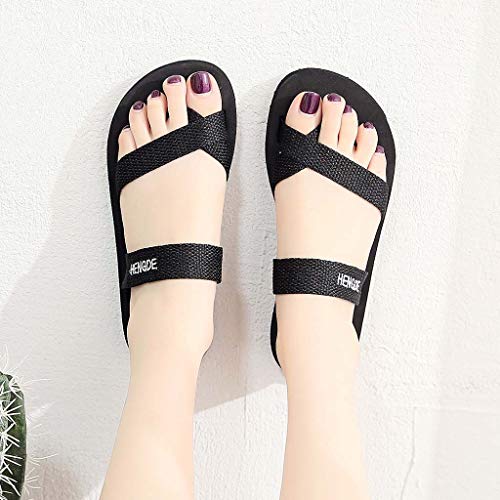 LANSKIRT Sandalias Cuña para Mujer Sandalias Antideslizantes, Sandalias Dedo Playa Zuecos Planas Verano