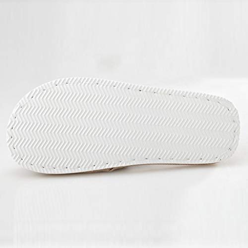 LANSKIRT Unisex Sandalias De Lino Lisas para El Hogar para Hombres y Mujeres Zapatillas Estar por Casa Mujer