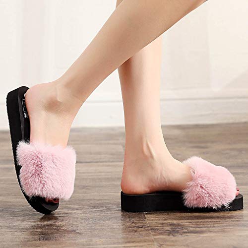 LANSKIRT Zapatillas Estar por Casa Mujer Sandalias Cuña Antideslizantes, Sandalias Dedo Playa Zuecos Planas Verano