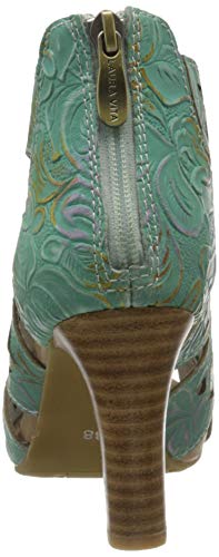 Laura Vita Alcbaneo 049, Sandalias con Punta Abierta para Mujer, Azul (Turquoise 242 Turquoise), 42 EU