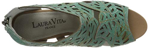 Laura Vita Alcbaneo 049, Sandalias con Punta Abierta para Mujer, Azul (Turquoise 242 Turquoise), 42 EU