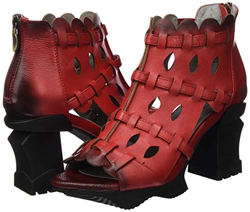LAURA VITA Arcmanceo 57, Sandalias con Punta Abierta Mujer, Rojo (Rouge Rouge), 41 EU
