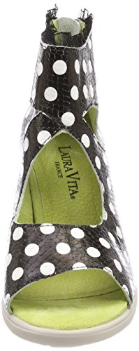 Laura Vita Donuts 018, Sandalias Abiertas. Mujer, Negro, 41 EU